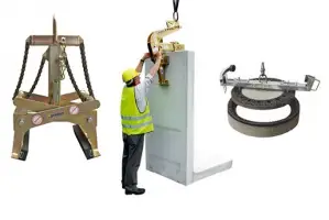 Naprave za polaganje gotovih betonskih elementov