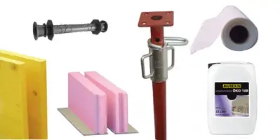 Opaženje - Gradbeni podporniki - Geotekstil