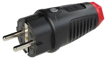 Šuko vtikač TAURUS 2, gumi 250V IP54 P30, Z0512-SR