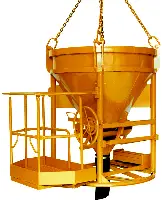 Silos za beton 1016H.13 PAM, 1250l s transportno košaro za delavca, cilindrično-stožčast, Z1016H1250PAM