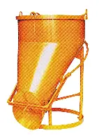 Silos za beton 1021.8, 500l okrogel z vzvodom za odpiranje, Z1021500