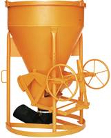 Silos za beton 1016.12H, 1000l cilindrično-stožčast z ročnim kolesom za odpiranje, Z10860