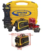 =81= Linijski laser SPECTRA LT56 3-ravnine, vklj. s polnilcem, tarča, očala, vse v kovčku, Z120056
