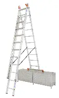Raztegljiva alu lestev KRAUSE® MONTO® TRIBILO® 3x10 stopnic 6,90m,, Z129765