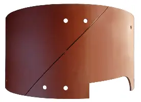 Železna obloga mešalnega bobna zadaj EB, deljena, s sredinskim iztokom, HARDOX 6mm 265l, nova izvedba, Z1401011005