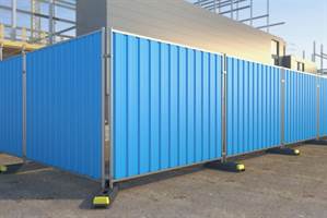 Mobilzaunelement 2345x2025mm mit farbigem Sichtschutz, Z14151101