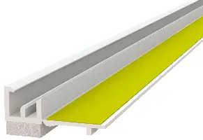 Ometni špaletni profil ozek 8x8mm, tesnilo 3mm, dolžina 1,4 m P30=42m, Z3314