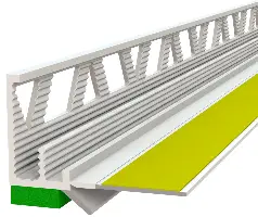 Ometni špaletni profil 10mm,zunanji,zelena pena,jeziček,podaljšano rebro, 2,5m/palica 60pal/kart 21kart/pal, Z3772250LO