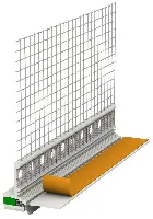 Ometni špaletni profil 3D Membrana, z mrežico,RAL zelena,zunanji, 2,4m/palica 25pal/kart, Z3780240LO