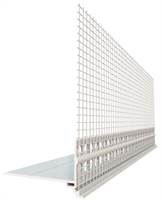 Podstavni cokel profil PVC z armirno mrežo Tip PRAKTIKA 50x1mm 2,5m/palica P25=62,5m 40kart/pal, Z4039050