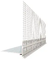 Podstavni cokel profil PVC z armirno mrežo Tip PRAKTIKA 50x1mm 2,5m/palica P25=62,5m 40kart/pal, Z4039050