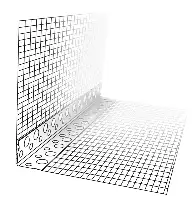 PVC-kotnik z armirno stekleno mrežo 10x15cm, 2,50m/palica, P50, Z4041X