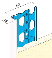 Zaključni ometni profil +PVC 1223 14mm 3,0m/palica 25pal/vez 49vez/pal, Z41223300