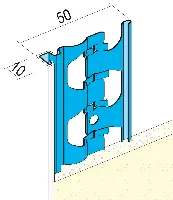 Zaključni ometni profil +PVC 1224 10mm 3,0m/palica 25pal/vez 50vez/pal, Z41224300