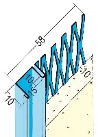 Priključni ometni profil 1312 10mm s senčno fugo 3,0m/palica 15pal/vez 47vez/pal, Z41312300