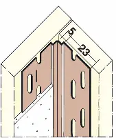 Kotni profil PVC 3770 notranji kot, za suho gradnjo 3,05m/palica 70pal/kart, Z43770305
