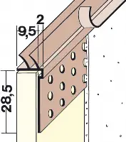 Zaključni profil PVC 3784 s tesnilnim jezičkom 3,00m/palica 30palic/kart 63kart/pal, Z43784300