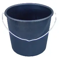 Gradbeno vedro črno 12 litrov z obešalom na ročaju, 600kosov/paleta, Z4516