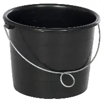 Vedro 12 litrov črno, z obročem na ročaju 600kos/pal, Z4518