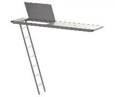 Aluminijast podest z vrati in lestvijo za gradbeni oder, Z4810520