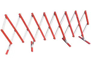 Škarjasta zapora iz lesa rdeče-belo lakirano izvlek do 5m, Z4812710