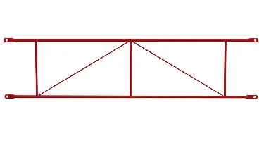 Dvojna ograja za gradbeni oder 1,25m lakirana, Z481300