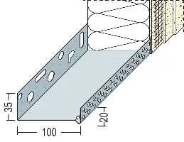 Podstavni fasadni profil Alu 100mm 90810 (9150) 2,5fm/palica 10palic/vez, Z490810