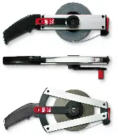 Tračni meter v okvirju Standard 50m jeklen, belo lakiran, začetek traku BF, Z501034050BF