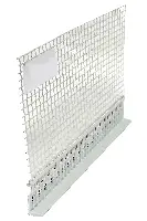 Zaključni fasadni profil PVC z mrežo 2,5m/palica, za debelino 10mm lepilne malte P25 109kart/pal., Z6411250