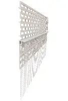 Prezračevalni profil za ostrešja PVC z mrežo 2,5m/palica 25pal/kart 20kart/pal, Z9224LO