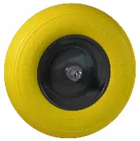 Nadomestno kolo SMART-WHEEL-SOFT rumeno za samokolnico iz umetne mase, ZCW126