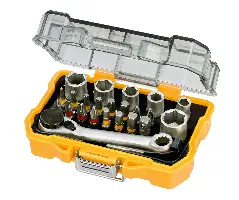 Bit-set-nastavki DEWALT® 24-delni PZ/PH/TORX/HEX, raglja,držalo bitov,adapter,v škatli, ZDT71516-QZ
