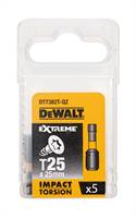 Bit nastavki T27 x 25mm EXTREME® IMPACT TORSION DEWALT® 5kos/paket, ZDT7383T-QZ