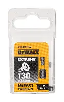 Bit nastavki T30 x 25mm EXTREME® IMPACT TORSION DEWALT® 5kos/paket, ZDT7384T-QZ