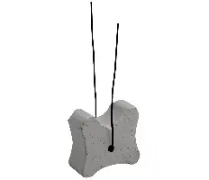 Vlaknobetonski podstavek - distančnik z žico, višine 45/55/60mm, 125kos/vreča 40vreč/paleta, ZFBEKD45