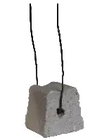 Vlaknasto betonski podstavek z žico 40mm širine 25mm 500kos/vreča 40vreč/pal, ZFBETD40