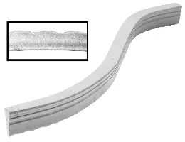 Vlaknobetonska kača višina 50mm, spodaj valovit rob 1,0m/kos 600kosov/paleta, ZFBSN5010