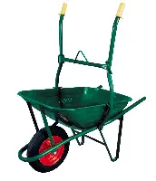 Samokolnica z obešalom za vertikalni transport, 80 litrov, zeleno lakirana, ZITP38RB