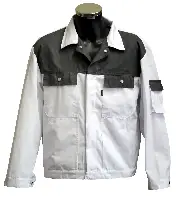 Jakna LO-PROTEC belo/siva 245 g/m² vel. 48 P5, ZLO-PROTEC-BJ48