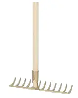 Grablje 16 zob z ročajem, zlato lakirane P5, ZR1160I0