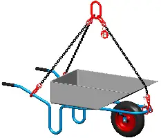 Verižno obešalo 3-delno za dvigovanje samokolnic, ZSTG361SL