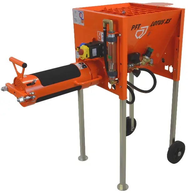 Pretočni mešalec PFT LOTUS XS R 230V/1,3kW, gumi mešalna cev, za izravnalne mase, Z00754071