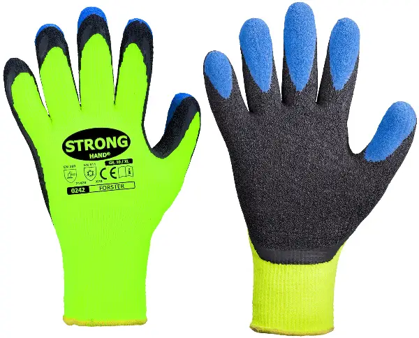 Rokavice skrčljiv-Latex FORSTER STRONGHAND® rumena/črna/modra vel. 10 P120, Z024210