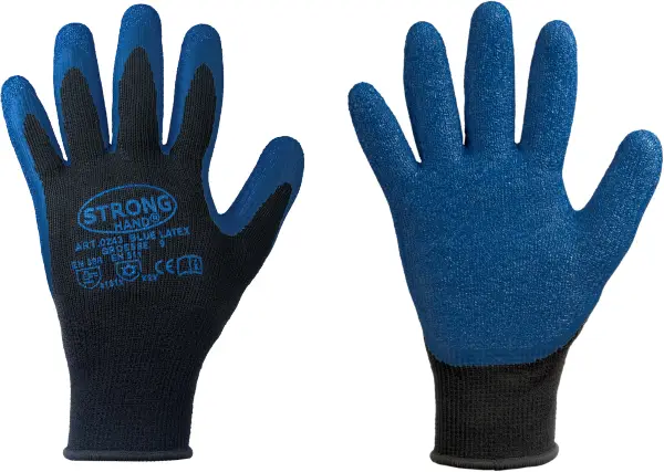 Rokavice skrčen-Lateks BLUE LATEX EN388+EN511, črno/modre, vel. 10, P120, Z024310