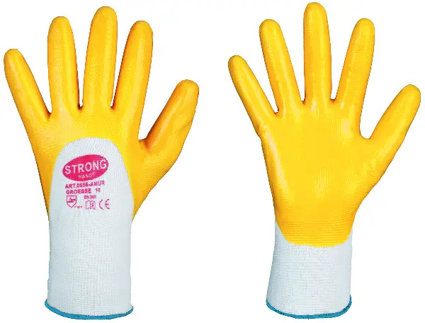 Handschuh Feinstrick AMUR STRONGHAND®, gelb, EN388, Gr. 10, VPE144, Z055610