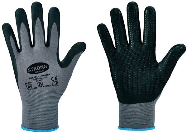 Rokavice HANDAN STRONGHAND®, sive, EN388+EN407, Vel. 10, P120, Z061310