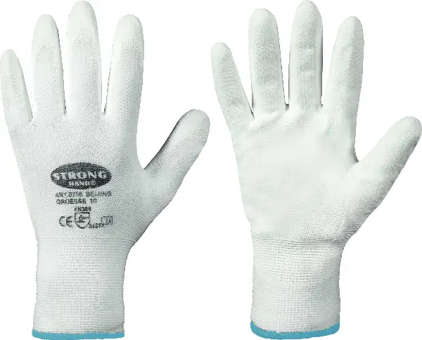 Rokavice CLASSIC BEIJING STRONGHAND®, bele, EN388, vel. 9, P240, Z070609