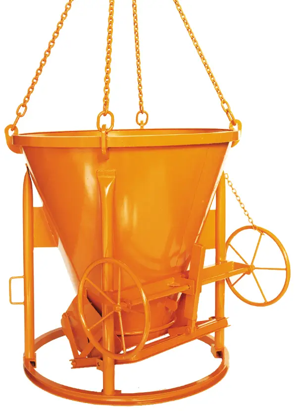 Silos za beton 1011.8H, 500l stožčast z ročnim kolesom za odpiranje, Z1050H