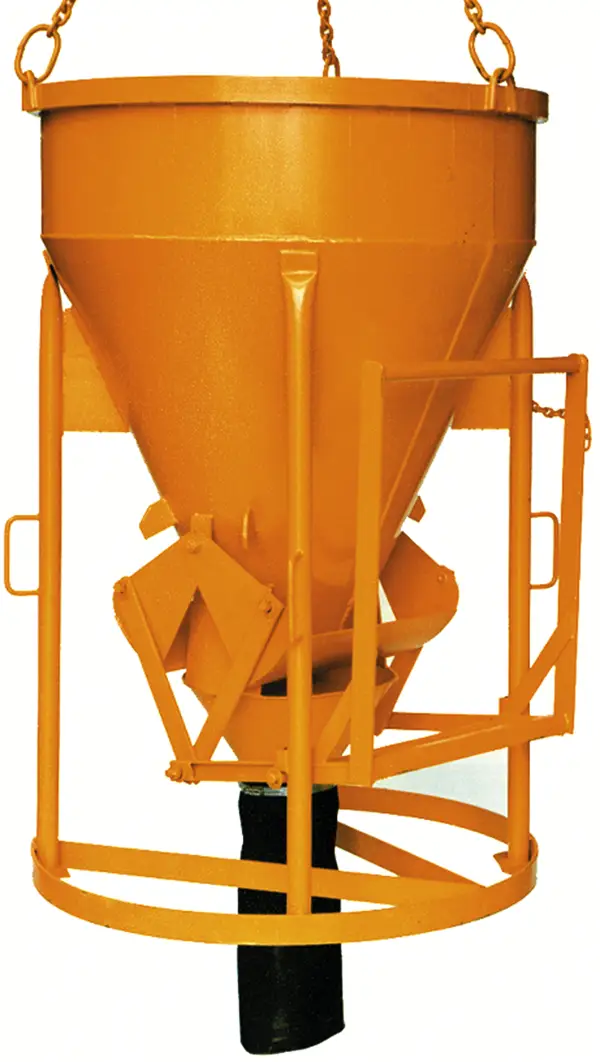 Silos za beton 1016.12, 1000l cilindrično-stožčast z vzvodom za odpiranje, Z10660