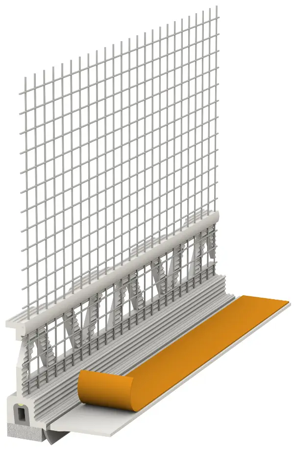 Ometni špaletni profil 10mm, 3D Mini ,z mrežo,jeziček 2,4m/palica 25pal/kart 40kart/pal, Z1124LO